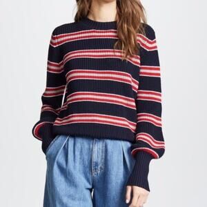 The Fifth Label Defense Striped Sweater Navy & Red